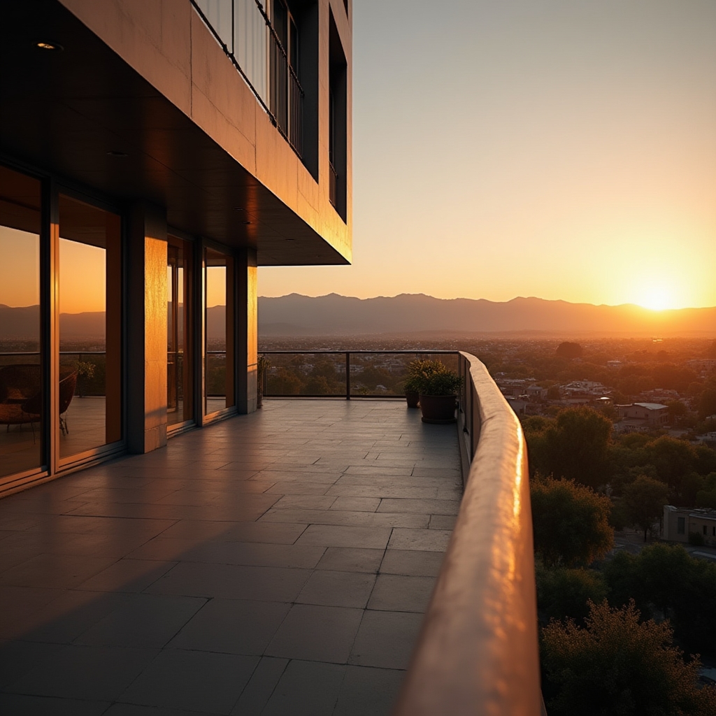Accessible rooftop terrace on a high-rise building in Argentina
